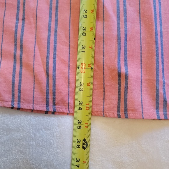 Vintage Eddie Bauer Rufton Stripe Men's Salmon Stripes Short-Sleeve Shirt XXL - Picture 8 of 10